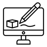 Digital Art Icon Style vector