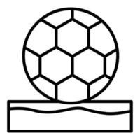 playa fútbol icono estilo vector