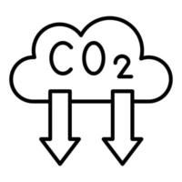 reducir co2 emisiones icono estilo vector