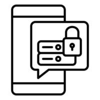 Data Security Icon Style vector