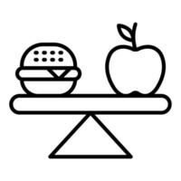 equilibrado dieta icono estilo vector