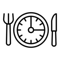 Intermittent Fasting Icon Style vector