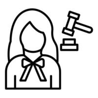 Lawyer Female Icon Style vector