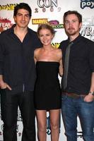 Brandon Routh Anita Briem Sam Worthington arriving at the Wrath of Con Party at the Hard Rock Hotel in San Diego CA on July 24 20092009 photo