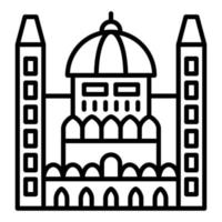 Hungarian Parliament Icon Style vector