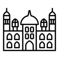Taj Mahal Icon Style vector