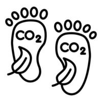 Carbon Footprint Icon Style vector