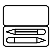 Pencil Box Icon Style vector