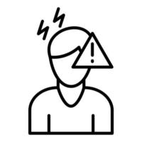 Panic Attack Icon Style vector