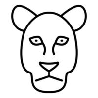 Mountain Lion Icon Style vector