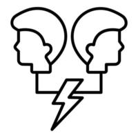 Conflicting Thoughts Icon Style vector