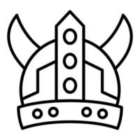 estilo de icono de casco vikingo vector