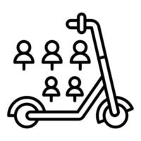 Electric Scooter Share Icon Style vector