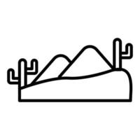 Desierto icono estilo vector