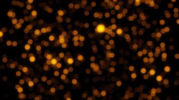 Loop gold orange bokeh particles animation abstract  background. video