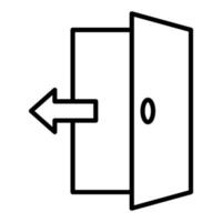 Exit Door Icon Style vector