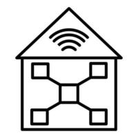 Home Network Icon Style vector