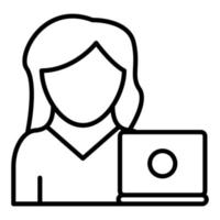 Freelancer Female Icon Style vector