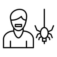 Fear Of Spiders Icon Style vector