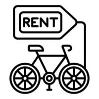 Bicycle Rental Icon Style vector