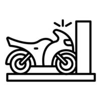 bicicleta lesión icono estilo vector