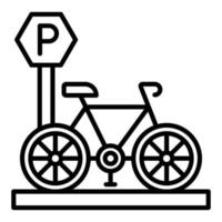 bicicleta estacionamiento icono estilo vector