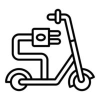 eléctrico patada scooter icono estilo vector