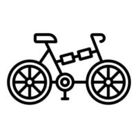 plegable bicicleta icono estilo vector