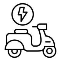 largo rango scooter icono estilo vector