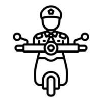 Police Officer On Scooter Icon Style vector