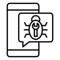 Bug Fixes Icon Style vector