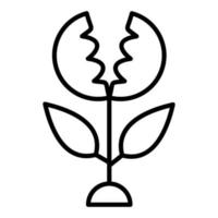 prehistórico planta icono estilo vector