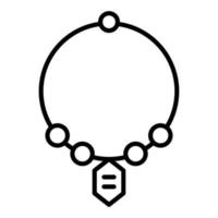 estilo de icono de collar vector