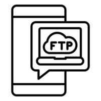 Ftp Protocol Icon Style vector