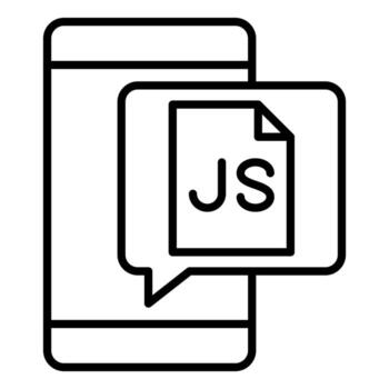 javascript icono estilo vector