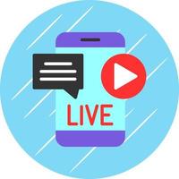 Live Streaming Vector Icon Design