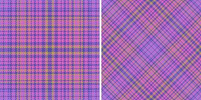 Pattern fabric seamless. Textile texture plaid. Tartan background vector check.