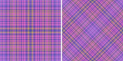 Pattern fabric seamless. Textile texture plaid. Tartan background vector check.