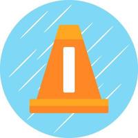 Traffic Cone Vector Icon Design