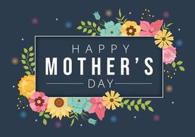 Happy Mother Day on May 14 Illustration with Affection for Baby and Kids in Flat Cartoon Hand Drawn for Web Banner or Landing Page Templates vector