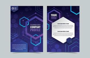 Gradient Technology Company Profile Set vector