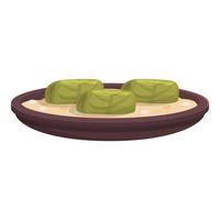 Dinner dolma icon cartoon vector. Leaf food vector