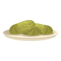 Traditional dolma icon cartoon vector. Leaf food vector