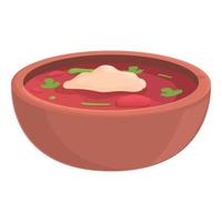 Cream soup icon cartoon vector. Dish food vector