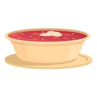 Borsch recipe icon cartoon vector. Dish food vector