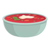 Healthy borsch icon cartoon vector. Food dish vector