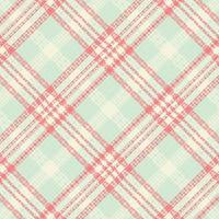 Seamless tartan plaid pattern with texture and pastel color. vector