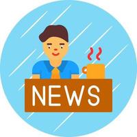 NewsCaster Vector Icon Design