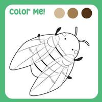 Coloring activity for children. Coloring animal worksheet. Black and white vector illustration. Motor skills education. Vector file.