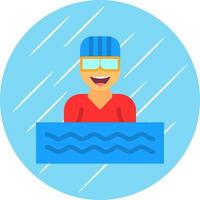 Swimmer Vector Icon Design